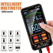 Aicevoos Smart Digital Multimeter True RMS Auto-Ranging Voltmeter Electrical Professional Tester Measures DC/AC Voltage Current Capacitance Resistance Continuity Duty-Cycle Temperature Frequency