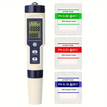 Digital Water Quality Tester - Measures pH, EC, TDS, Salinity, and Temperature - 5-in-1 Multi-Function Monitor for Accurate Water Testing