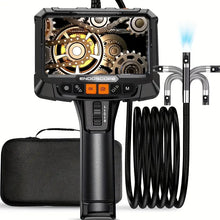 5.0 Inches 2-Way Articulated Borescope HD 1080P 8.5mm/0.33in Endoscope Inspection Camera, Endoscope LED Lighting, Photo And Video, Suitable For Cars, Aircrafts, Mechanical Pipes, House Inspections - Cord Length 59 Inches