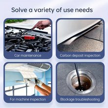 Industrial Endoscope, 8mm Digital Borescope Inspection Camera 4.3 Inch IPS LCD Screen IP67 Waterproof Snake Camera With 8 LED Lights, 1/5/10m Semi-Rigid Cable, Auto Repair Plumbing House Auxiliary Inspection