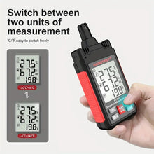 HT607 Temperature & Humidity Meter Handheld Thermometer Moisture Meter Thermo-Hygrometer LCD Psychrometer Max/Min/Data Hold Mode