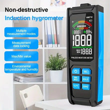 Wm710 Digital Wood Moisture Meter With Dual Display - Large Screen, Ambient Temperature & Humidity Detector, Pinless Design, Shockproof Abs Construction
