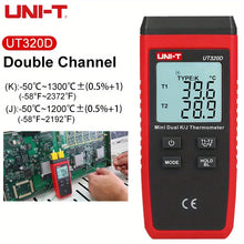 1pc UNI-T Digital Thermometer Contact Dual K/J Type Thermocouple High Precision Temperature Tester