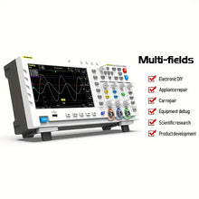FNIRSI-1014D Portable 7 Inch TFT LCD Display Screen Two In One Dual Channel Input Signal Generator Desktop Oscilloscope Capture Output Signal Function 100MHz* 2 Ana-log Bandwidth 1GSa/s Sampling Rate 1GB Storage Space Multifunction Oscilloscope