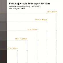 Huepar GR5 - 16ft/5m Aluminium Grade Rod