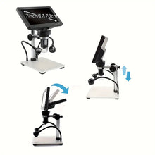 7" Coin Microscope - DM9 LCD Digital Microscope 1200X, 1080P Coin Microscope Magnifier, 12MP Ultra-Precise Focusing Soldering Microscope for Adult, PC View