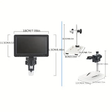7" Coin Microscope - DM9 LCD Digital Microscope 1200X, 1080P Coin Microscope Magnifier, 12MP Ultra-Precise Focusing Soldering Microscope for Adult, PC View