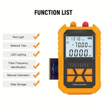 4 In 1 Optical Power Meter Network Cable Tester, Fiber Tester, 20km VFL, Visual Fault Locator Fiber Optic Tester OPM Red Light Pen Mini Optical Fiber Pen (20km VFL, Li-Battery, Include FC To LC Adapter)