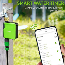 RainPoint Smart Watering Wireless Hose Timer, App Control Water Timer For Garden Hose With Lrrigation & Interval Mode, Up To 6 Watering Plans One Zone Garden Irrigation Timer (HTV107B)
