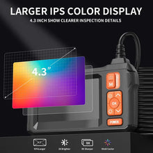 Endoscope Camera with Light, 1080P HD Dual Lens Borescope with 32G Storage Card, IPX7 Waterproof Endoscope, Borescope Camera with Light, 16.5ft Endoscope Camera, Gadgets for Men (4.3")