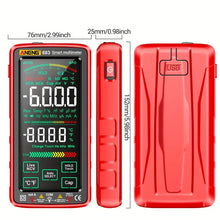 ouch Screen Professional Multimeter, Digital Multimeter Tester, Automatic Range TRMS 6000 Counting Voltmeter, Intelligent Charging Meter, Measuring AC/DC Current, NCV, Voltage, Ohms, Amplifier, Resistance, Diode, Counting, Capacitance, Temperature