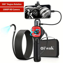 Oiiwak F606A 360° Rotate Endoscope Camera Borescope Inspection for iOS Android