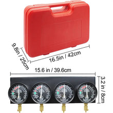VEVOR Carburetor Adjustment Tool Kit for Synchronizing Fuel Vacuum Carburetors, Includes Sync Gauge and Durable Rubber Hoses