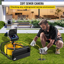 VEVOR Sewer Camera, 32.8FT 4.3" Screen, Pipeline Inspection Camera with DVR Function & Snake Cable, Waterproof IP68 Borescope with LED Lights, Industrial Endoscope for Home Wall Duct Drain Pipe Plumb