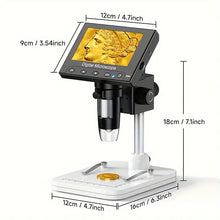4.3-Inch Digital Microscope, 1000X Coin Magnifier With 8-LED, Compatible With Windows, PC View, DM4 Microscope