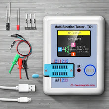 """LCR-TC1 Transistor Tester with 1.8"""" TFT LCD Display - Test Diodes, Capacitors, Resistors, MOSFETs, NPNs, PNPs, and Triacs with Ease"""