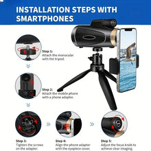 80x100 High Power Monocular Telescope. Has Smartphone Adapter & Tripod. Larger Vision. For Adults. BAK4 Prism. Good for Bird Watching, Hunting, Hiking, Camping, Wildlife GXKDT-1