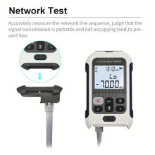 Optical Fiber Power Meter White Multifunctional High Accuracy Fiber Optic Tester for Communication Engineering Low Battery Consumption for Communication Engineering Maintenance