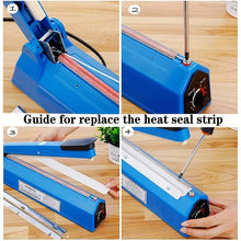 Impulse Sealer 11.81inch, Manual Heat Seal Machine with Adjustable Heating Mode, ABS Shrink Wrap Bag Sealers for Plastic Mylar PE PP Bags, Portable Poly Bag Sealing Machine with Extra Replace Kit