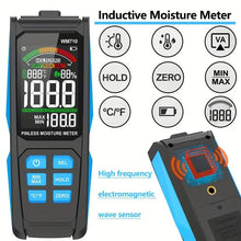 Wm710 Digital Wood Moisture Meter With Dual Display - Large Screen, Ambient Temperature & Humidity Detector, Pinless Design, Shockproof Abs Construction