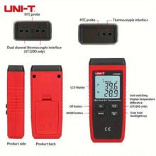 1pc UNI-T Digital Thermometer Contact Dual K/J Type Thermocouple High Precision Temperature Tester