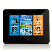 Wireless Indoor Outdoor Weather Station - Digital Thermometer With Atomic Clock, Temperature, Humidity, And Calendar Display, Adjustable Backlight