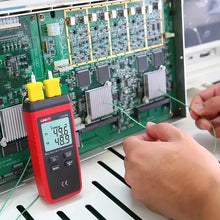 1set Mini Digital Thermometer Dual K/J Type Thermocouple Thermometer High Temperature Tester Meter -50℃ To 1200℃
