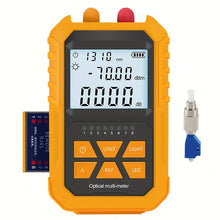 4 In 1 Optical Power Meter Network Cable Tester, Fiber Tester, 20km VFL, Visual Fault Locator Fiber Optic Tester OPM Red Light Pen Mini Optical Fiber Pen (20km VFL, Li-Battery, Include FC To LC Adapter)