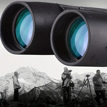 12x42 adult binoculars, portable IP53 waterproof compact low-light night vision binoculars, high-definition clear high-power large-field binoculars and upgraded bird watching and hunting phone adapter
