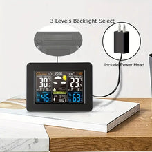 Wireless Indoor Outdoor Weather Station - Digital Thermometer With Atomic Clock, Temperature, Humidity, And Calendar Display, Adjustable Backlight