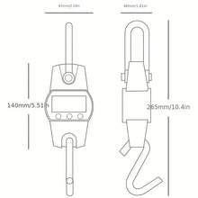 Portable Industrial Crane Scale - 300kg Capacity, LCD Display, Easy to Use