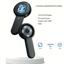 HM020 2.0-inch Handheld Microscope, 2.0 Inch Handheld Digital Microscope HM020 With 2" IPS Screen - Take Pictures & Videos - Download To PC & Mac - Handheld Pocket Microscope