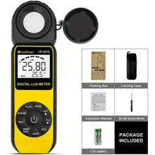 HOLDPEAK Digital Light Meter, Digital Illuminometer/Light Meter With 1-300, 000 Lux (1-30, 000 FC) Measuring Ranges And 270° Rotated Sensor For LED Lights And Plants Lumen Meter, HP-881E