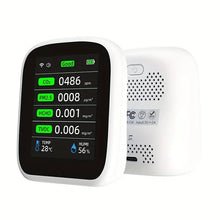 Tuya Wifi Air Quality Meter, 8-in-1 Indoor Air Quality Monitor Portable CO2 Monitor Temperature and Humidity Tester