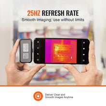 VEVOR Thermal Imaging Camera for Android, 256 x 192 IR Resolution Infrared Thermal Imager with Visual Camera, 25Hz Refresh Rate Thermal Camera for Smartphone/Tablet, -4-1022F Temperature Range, IP54