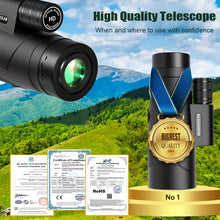 80x100 HD Monocular Telescope High Powered for Adults with BAK4 Prism & FMC Lens, Lightweight with Smartphone Adapter - For Bird Watching, Hiking, Traveling, Concert