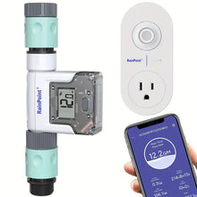 RAINPOINT WiFi Water Flow Meter with Wireless Gateway, Smart Water Meter for Garden Hose, Flow Meter GPM Water Usage RV Pool Filling, Outdoor Irrigation Watering, Fits for Any Hoses, Faucets, Nozzles