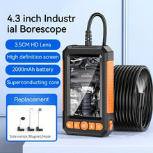 Industrial Endoscope, 8mm Digital Borescope Inspection Camera 4.3 Inch IPS LCD Screen Snake Camera 1/5/10m Semi-Rigid Cable, Auto Repair Plumbing House Auxiliary Inspection