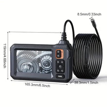 Industrial Endoscope, Digital Borescope Inspection Camera, 8mm Camera, Sewer Camera With 4.3 Inch LCD Screen, 8 LED Lights, Semi-Rigid Cable