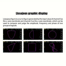 FNIRSI-1014D Portable 7 Inch TFT LCD Display Screen Two In One Dual Channel Input Signal Generator Desktop Oscilloscope Capture Output Signal Function 100MHz* 2 Ana-log Bandwidth 1GSa/s Sampling Rate 1GB Storage Space Multifunction Oscilloscope