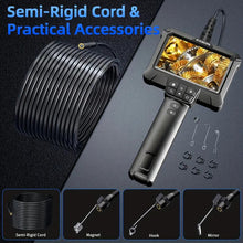 Endoscope Camera with Light - IP67 Waterproof Borescope Camera with 8 Adjustable LED Lights | 4.3" LCD Screen Borescope | HD 1080P Inspection Camera Scope Camera with 16.5ft Semi-Rigid Cord