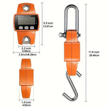 660lbs Digital Hanging Scale With Cast Aluminum Case, Handheld 300 Kg Mini Hanging Scale With Hook For Farm Hunting, Fishing And Outdoor Activities ( Batteries Not Included)