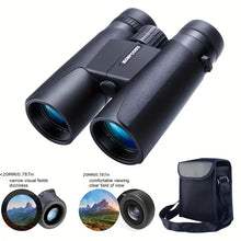 12x42 adult binoculars, portable IP53 waterproof compact low-light night vision binoculars, high-definition clear high-power large-field binoculars and upgraded bird watching and hunting phone adapter