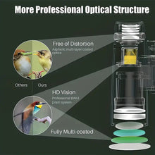 12x42 adult binoculars, portable IP53 waterproof compact low-light night vision binoculars, high-definition clear high-power large-field binoculars and upgraded bird watching and hunting phone adapter