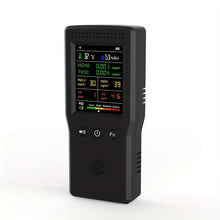 9-in-1 Air Quality Detector with Rechargeable Lithium Polymer Battery, USB Charging, ABS Resin, Multifunctional Digital Air Quality Monitor, Temperature Humidity Display – 0.1 Measurement Accuracy