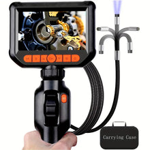 Endoscope Camera With Light, Two-Way Articulating Borescope, IP67 Waterproof Sewer Camera, Borescope Camera With Light, 1080 HD Endoscope, 5.0 Ft Semi-Rigid Cable Endoscope, Gadgets For Men