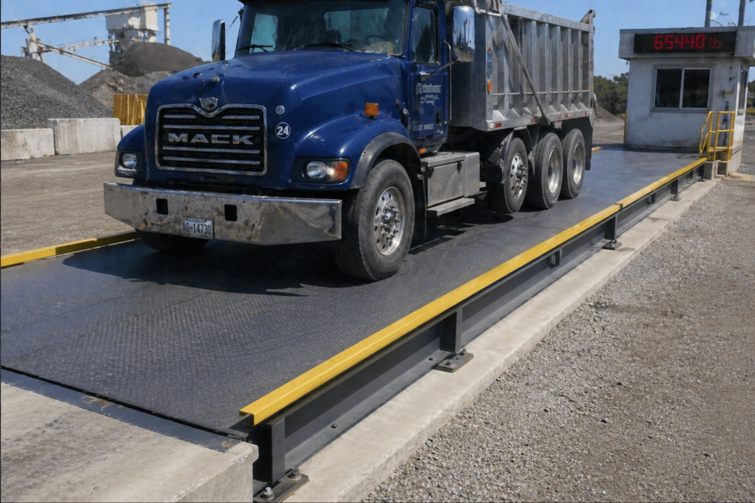 Industrial truck scale weighbridge in heavy-duty environment