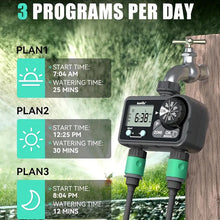 RAINPOINT Sprinkler Timer, Programmable Water Timer for Garden Hose, Hose Timer with Rain Delay & Manual Watering, Irrigation Timer for Yard, 2 Outlet, 6 Watering Plans