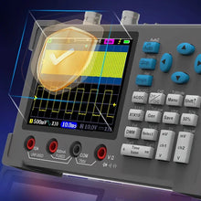 3in1 Oscilloscope Multimeter Signal Generator Machine 3.2inch IPS Display Oscope Meter Handheld Oscilloscope 120Mhz Bandwidth 250MSa/s Sampling Rate Dual Channel Oscillometer With Waveform Save And View Function For DIY And Electronic Test
