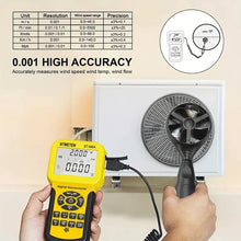BTMETER BT-846A Pro HVAC Anemometer Measures Wind Speed Wind Flow Wind Temperature CFM Air Flow Velocity Meter With Backlight MAX MIN AVG